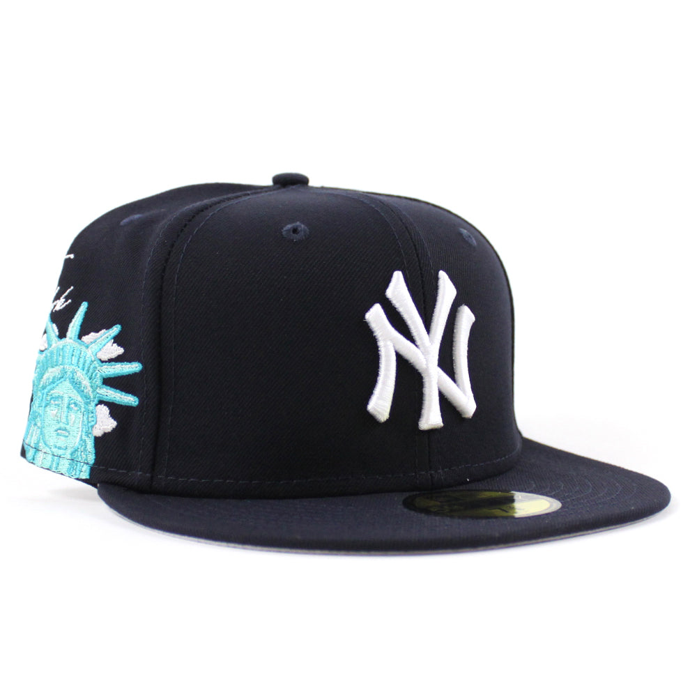 Statue Of Liberty New York Yankees Subway Series New Era 59Fifty Fitted Hat  (Orange Blue Tint Under Brim)