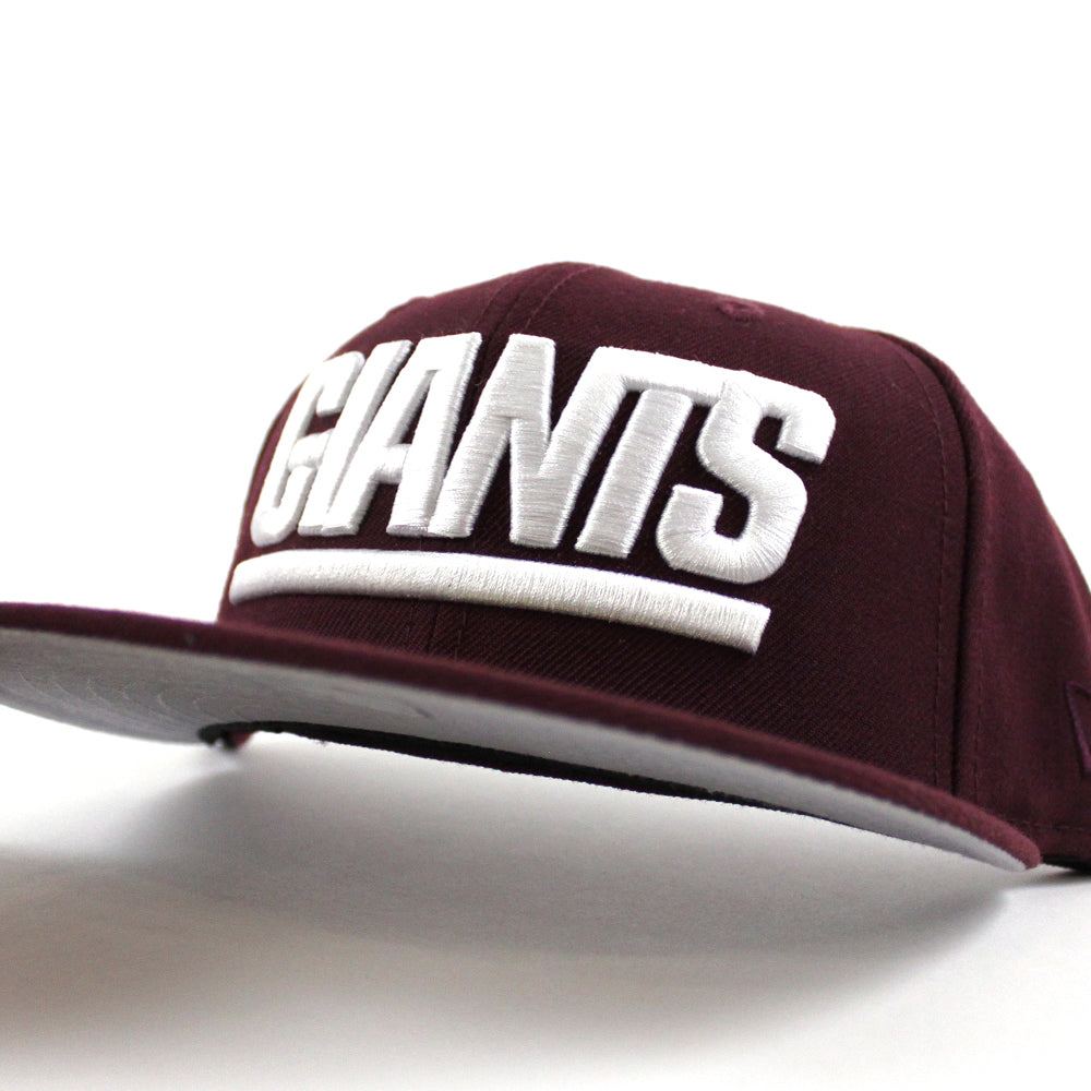 New York Giants New Era 59FIFTY Fitted Hat (Maroon Gray Under BRIM) 7