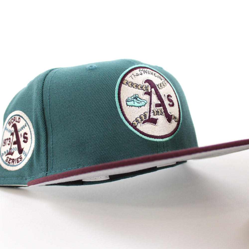 OAKLAND ATHLETICS 1973 WORLD SERIES 59FIFTY DAY GREEN BRIM NEW ERA F –  Sports World 165