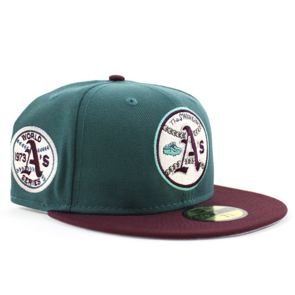 OAKLAND ATHLETICS 1973 WORLD SERIES 59FIFTY DAY GREEN BRIM NEW ERA F –  Sports World 165