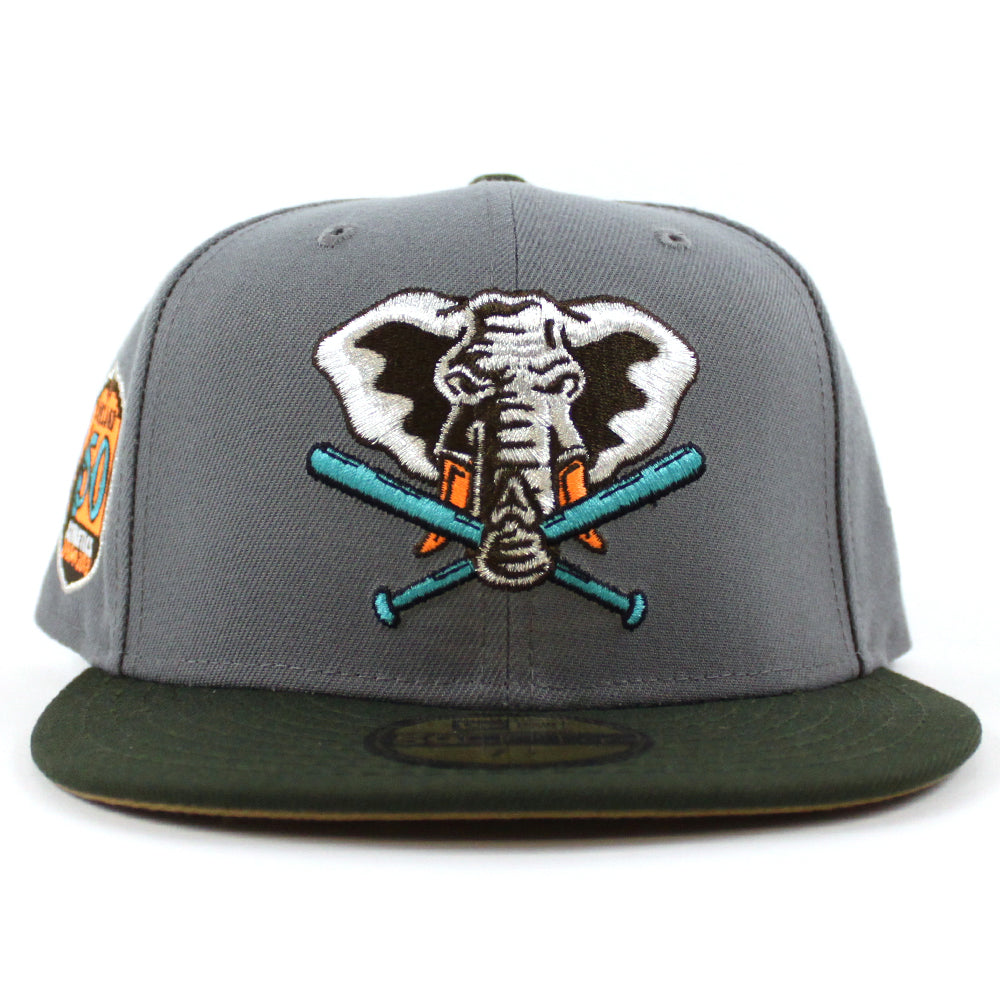 NEW ERA WORLD CLASS OAKLAND A'S FITTED HAT (STONE GREY/DARK GREEN) – So  Fresh Clothing