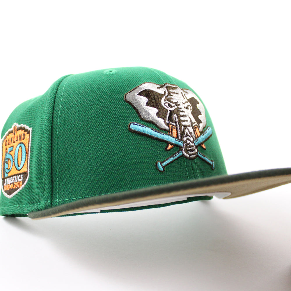 Oakland Athletics 50th ANNIVERSARY New Era 59Fifty Fitted Hat (Kelly G –  ECAPCITY