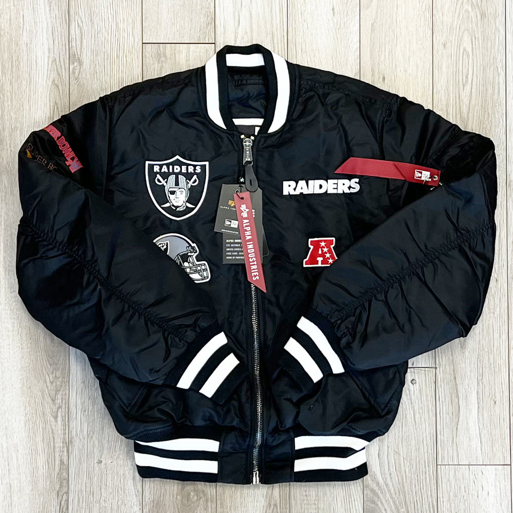 Oakland Raiders New Era Cap X Alpha Industries EXCLUSIVE Bomber Jacket ECAPCITY