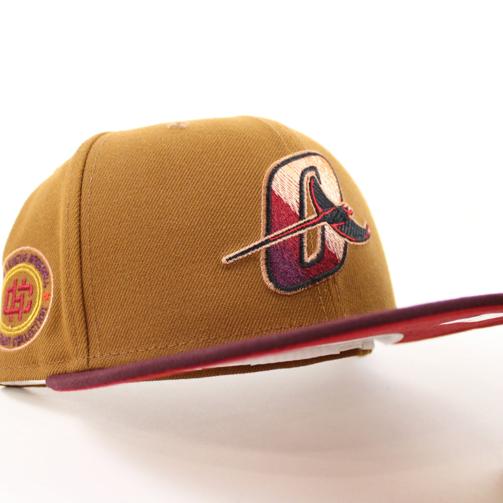 Orlando Rays Hometown Collection New Era 59FIFTY Fitted Hat (Toasted Peanut Maroon Pinot Red Under BRIM) 8