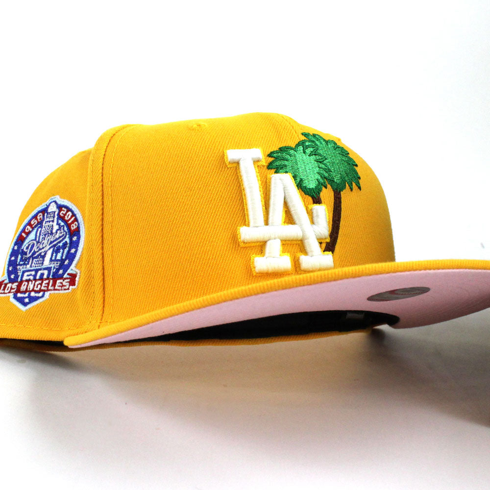 Los Angeles Dodgers Dark Green Treehouse 60th Anniversary Side Patch Yellow  UV 59FIFTY Fitted Hat