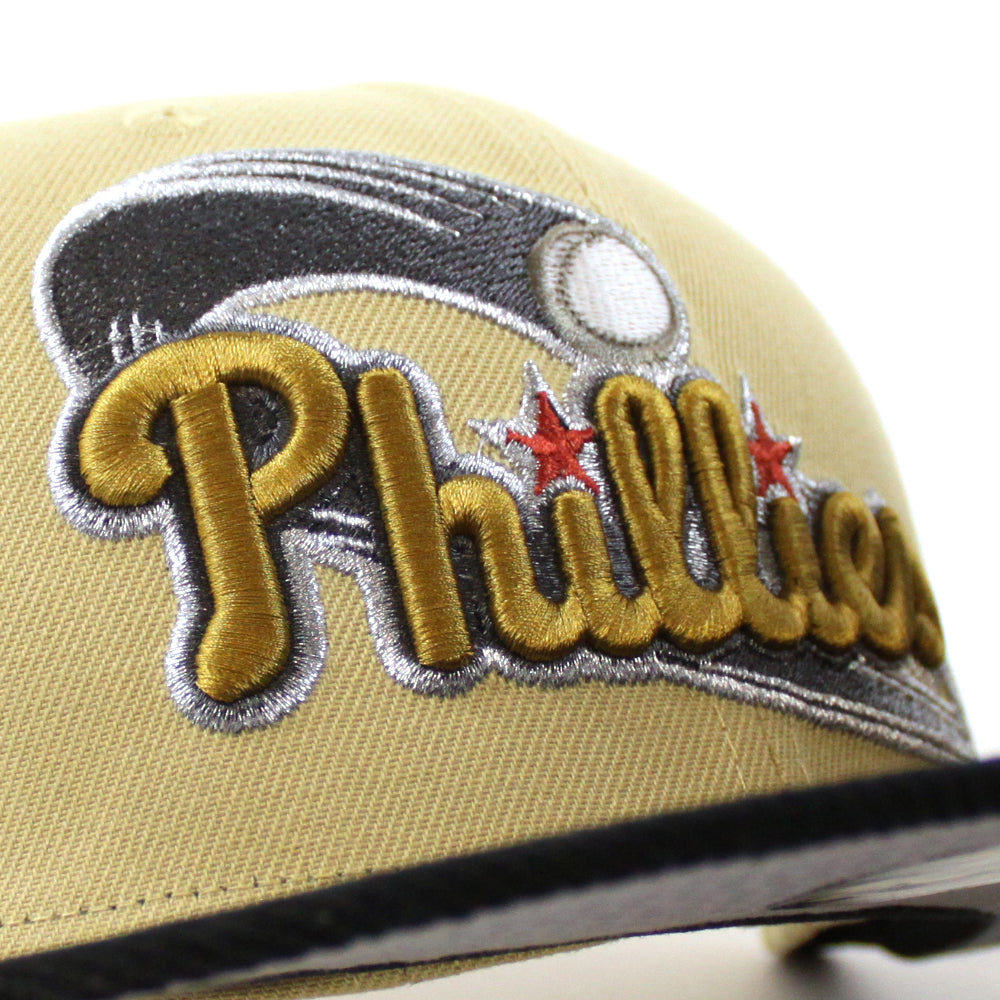 Philadelphia Phillies 1996 All Star Game 59FIFTY New Era Fitted Hat (Vegas Gold Corduroy Gray Under BRIM) 7 1/8