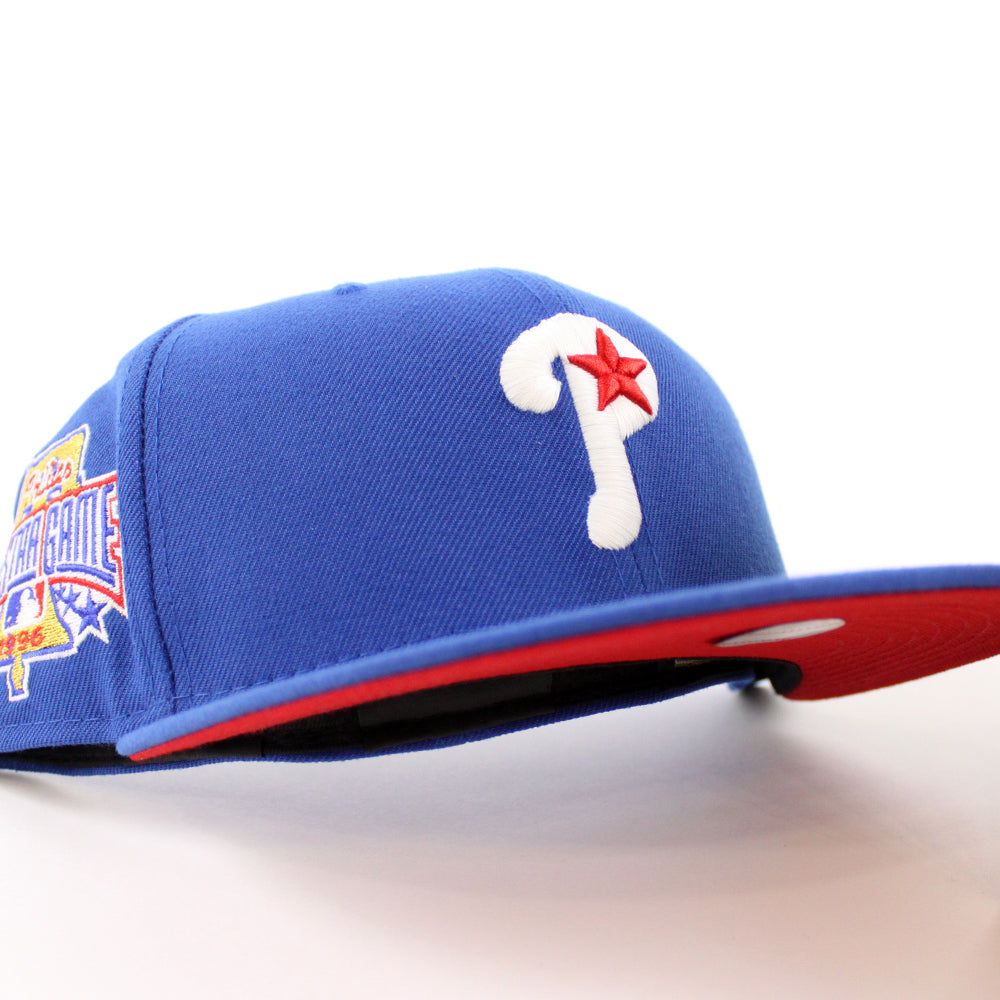 Philadelphia Phillies 1996 All-Star Game 59Fifty New Era Fitted Hats (GITD  Blue Red Under Brim)