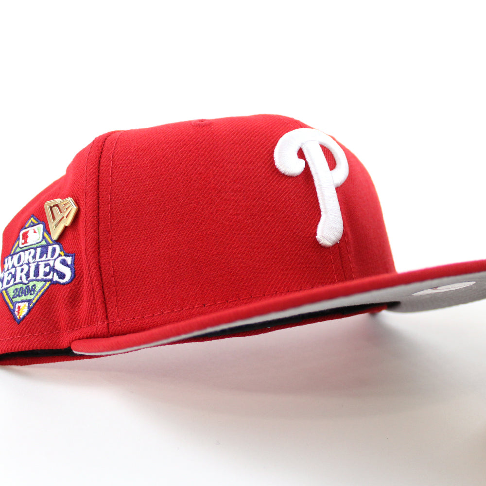 Philadelphia Phillies 2008 World Series New Era 59Fifty Fitted Hat (59FIFTY  DAY - Team color Gray Under Brim)