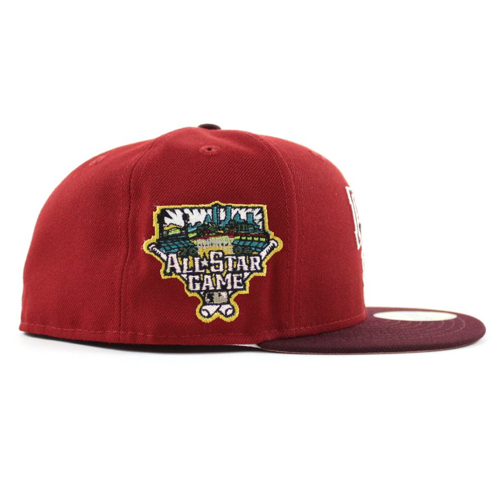 St Louis Cardinals 1966 All Star Game New Era 59FIFTY Fitted Hat (GITD Chrome White Black Red Under BRIM) 7 3/4