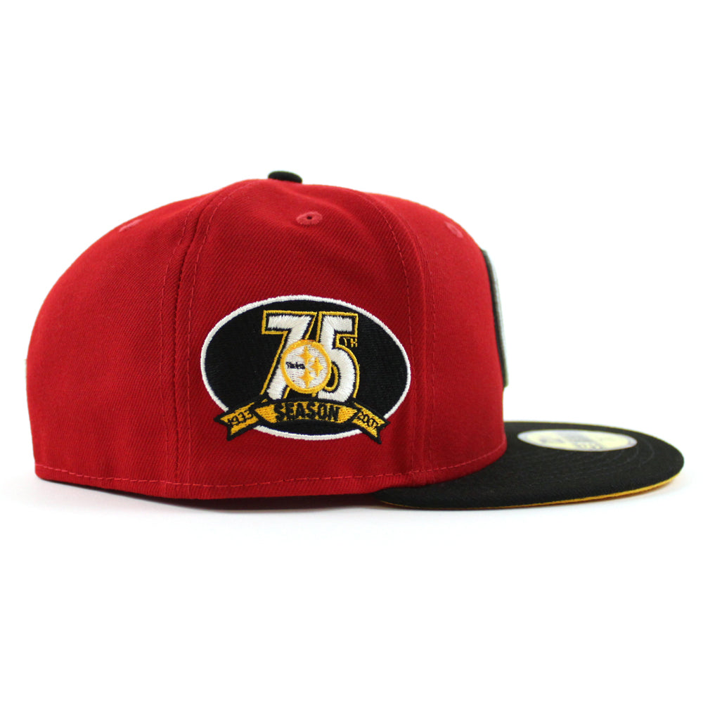 Black red and yellow fitted hat Clearance