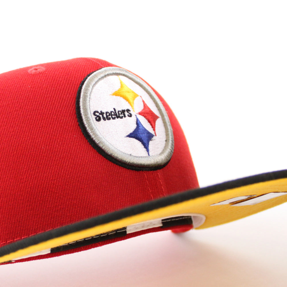 Pittsburgh Steelers 75TH SEASON 59Fifty New Era Fitted Hat (Red Black –  ECAPCITY
