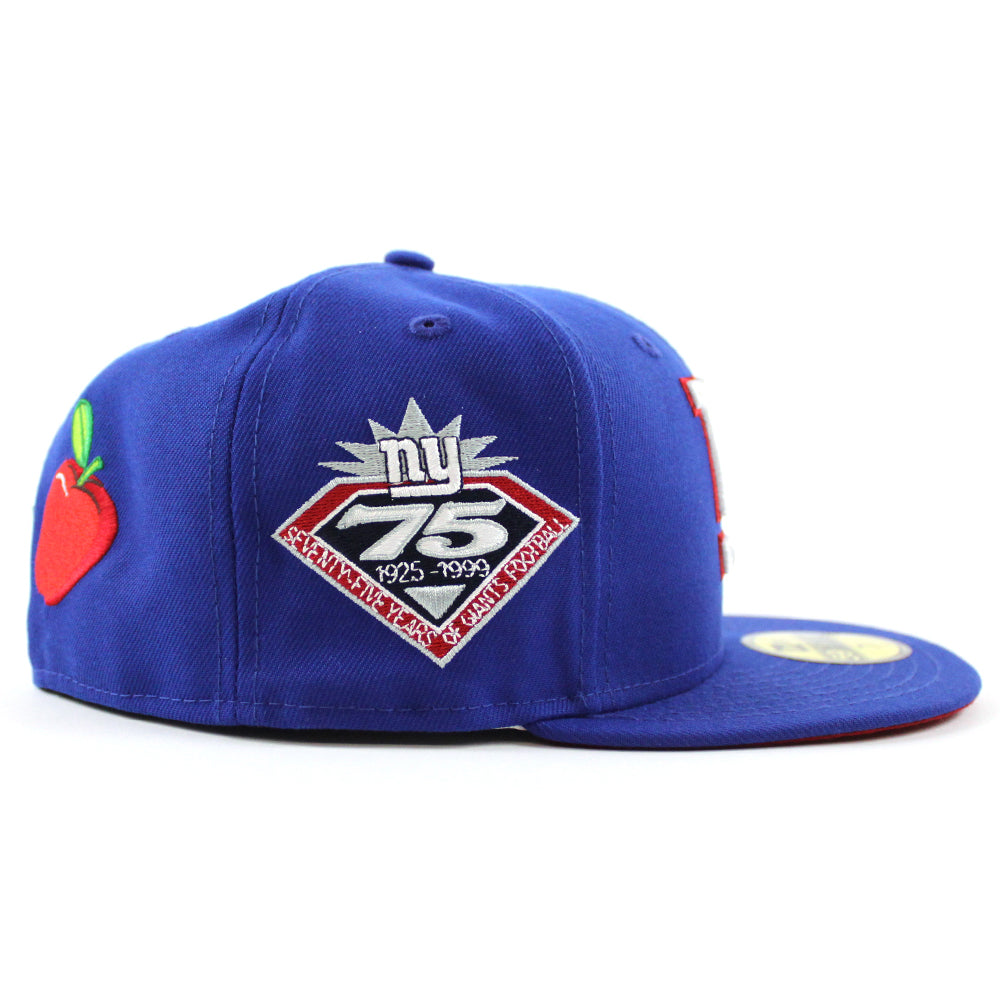 Statue of Liberty New York Giants 75th Anniversary 59FIFTY New Era Fitted Hat (Blue Red Under BRIM) 7 1/2