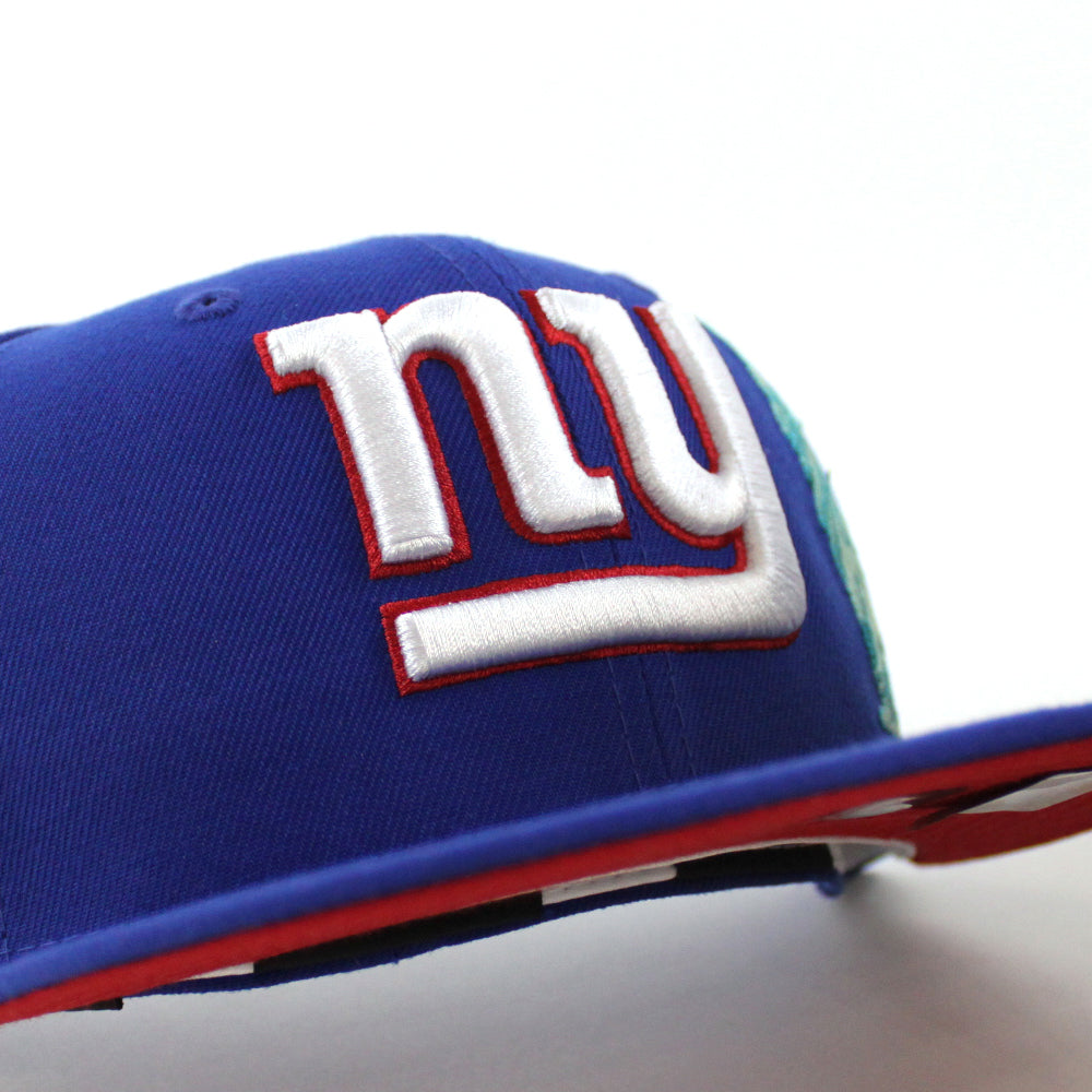 STATUE OF LIBERTY NEW YORK GIANTS 75TH ANNIVERSARY 59Fifty New Era Fitted  Hat (Blue Red Under Brim)