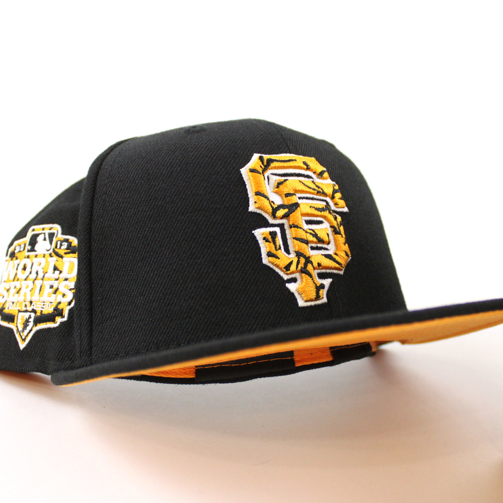 San Francisco Giants TIGERFILL New Era 59FIFTY Fitted Hat (Black Orange Under BRIM) 7 1/8