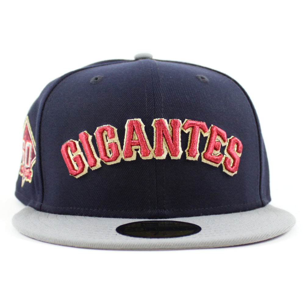 San Francisco Giants (Gigantes) 60th Anniversary New Era 59FIFTY Fitted Hat (Night Shift Navy, Misty Morning Gray Gray Under BRIM) 7 1/4
