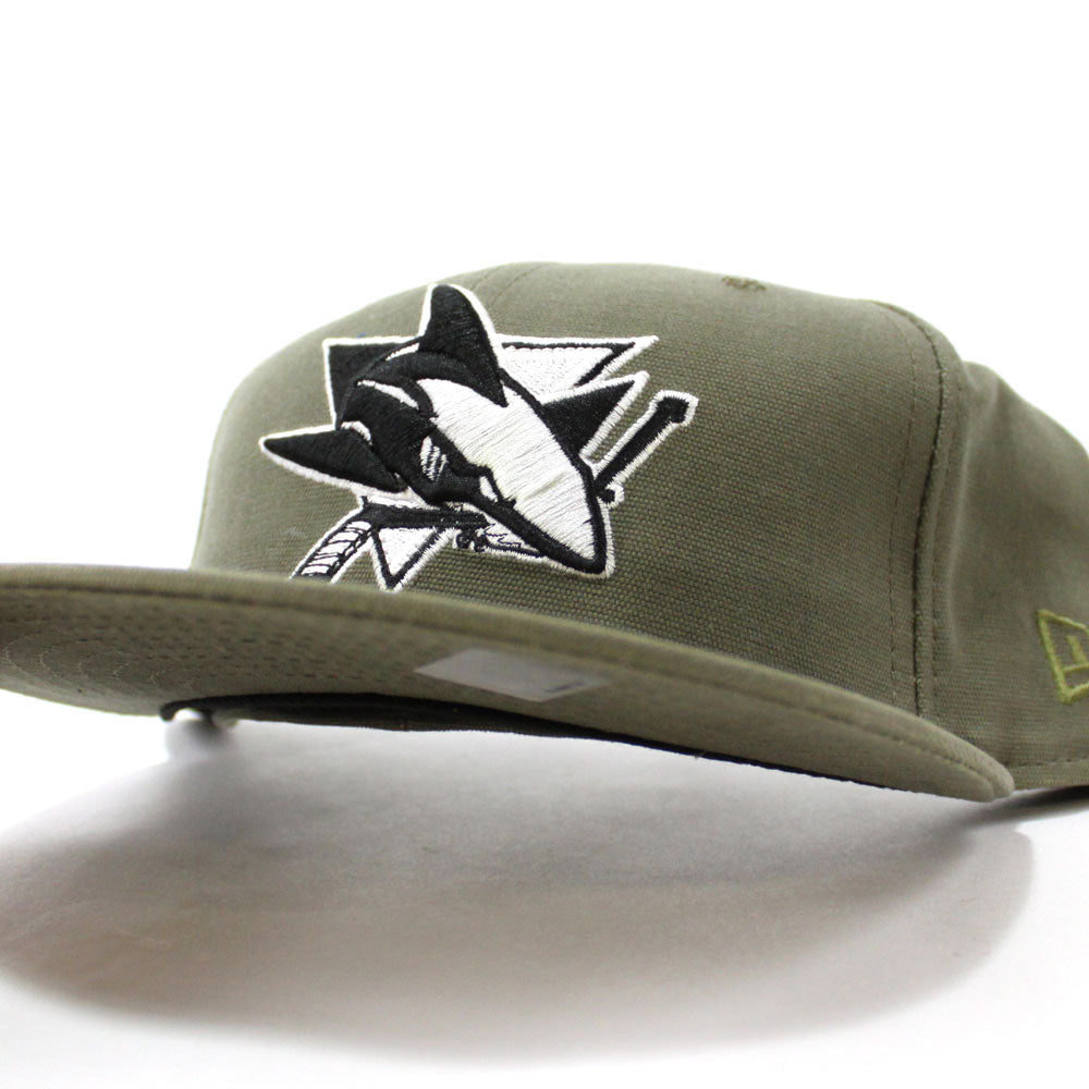 San Jose Sharks New Era Fitted 59Fifty Hat (BLACK AQUA GRAY UNDER BRIM)