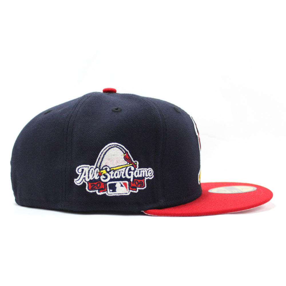 St Louis Cardinals 1966 All Star Game New Era 59FIFTY Fitted Hat (GITD Chrome White Black Red Under BRIM) 7 3/4