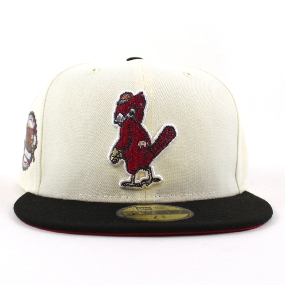 Men's New Era White/Light Blue St. Louis Cardinals Cooperstown Collection  125th Anniversary Chrome 59FIFTY Fitted Hat