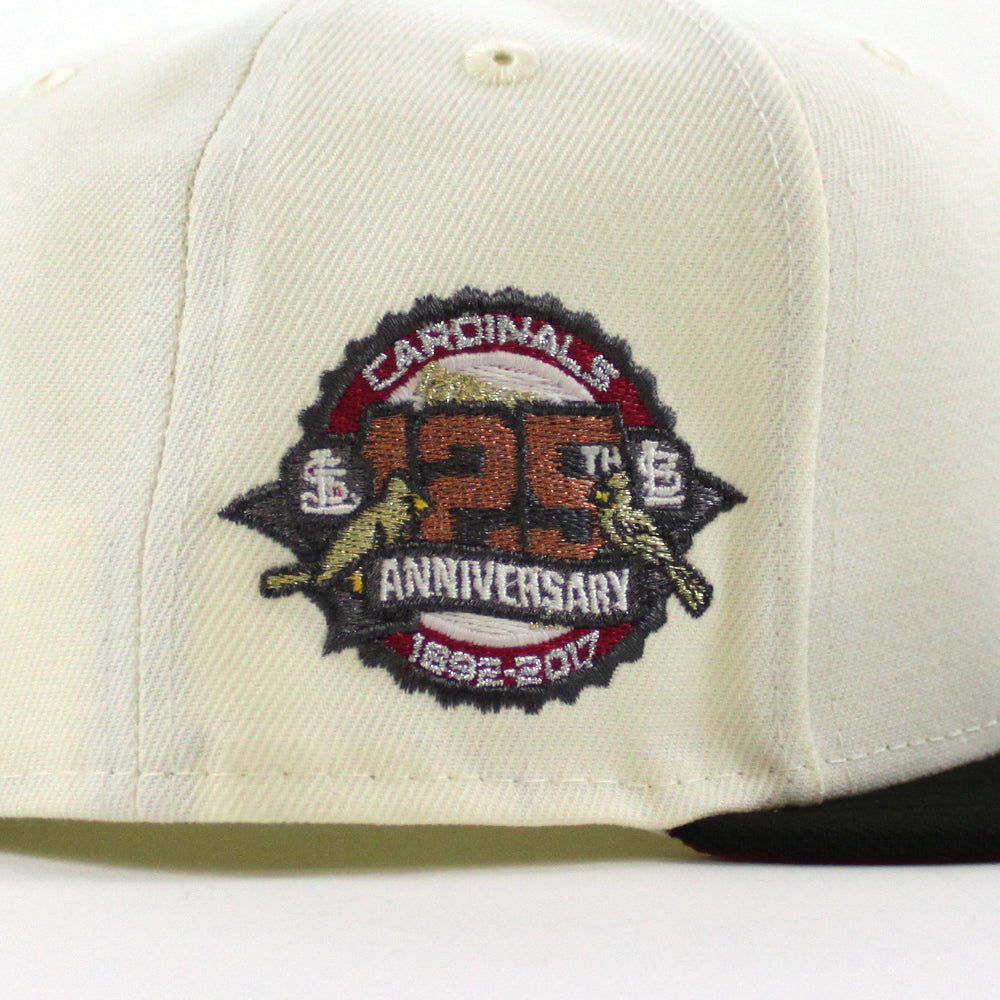 St. Louis Cardinals New Era Cooperstown Collection 125th Anniversary Chrome  59FIFTY Fitted Hat - White/Light Blue