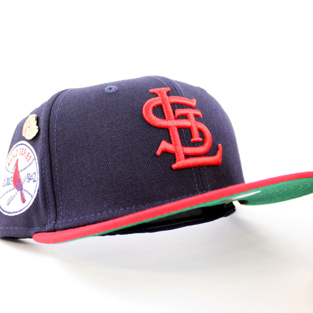 St. Louis Cardinals 1942 World Series New Era 59FIFTY Fitted Hat (59FIFTY Day - Team Color Green Under BRIM) 7 1/4