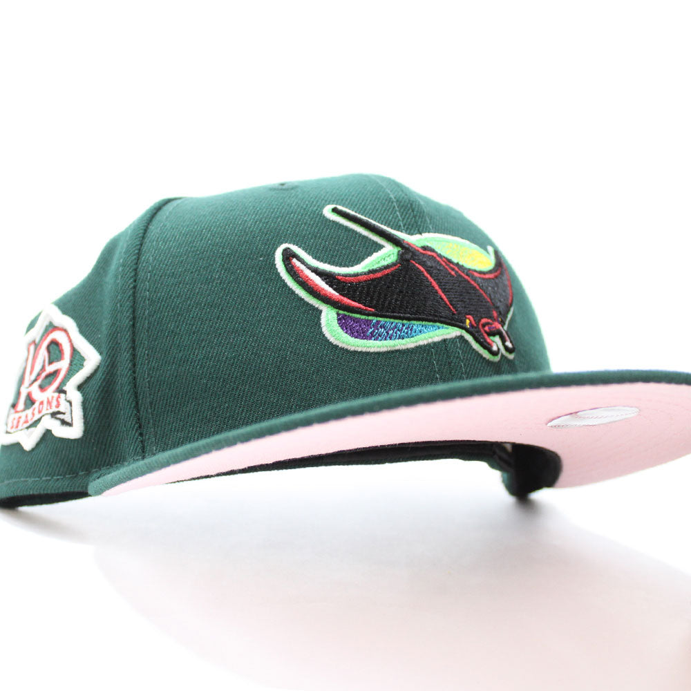 New Era Cap 59FIFTY Tampa Bay Devil Rays Retro Script OG Rays Side Patch Green Under Visor 7 5/8 / Black/Purple/Green