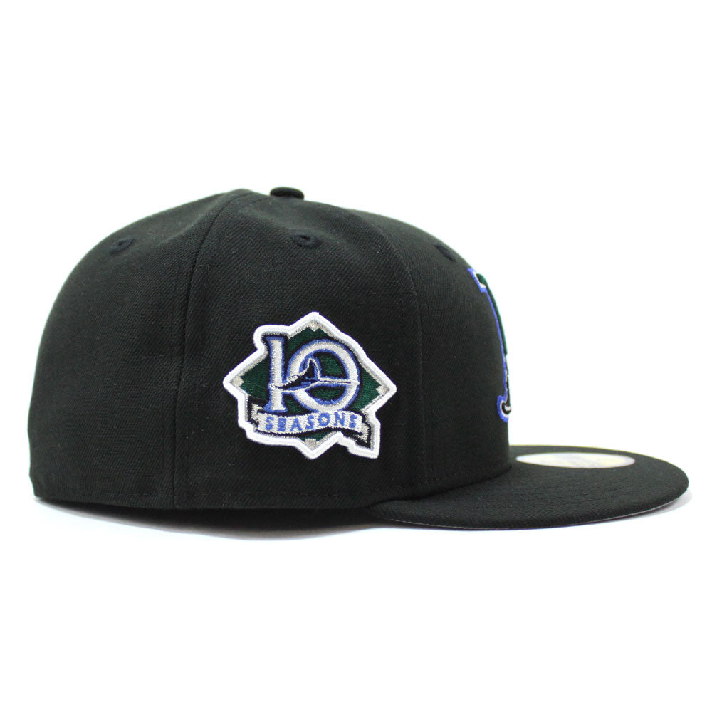 Tampa Bay Devil Rays 10th Season New Era 59Fifty Fitted Hat (Black Gre ...