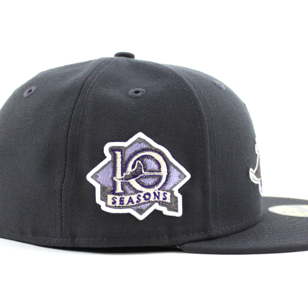 Devil Rays Fitted Tampa Bay Devil Rays 10th Season New Era 59Fifty Fitted Hat (GITD Dark ...