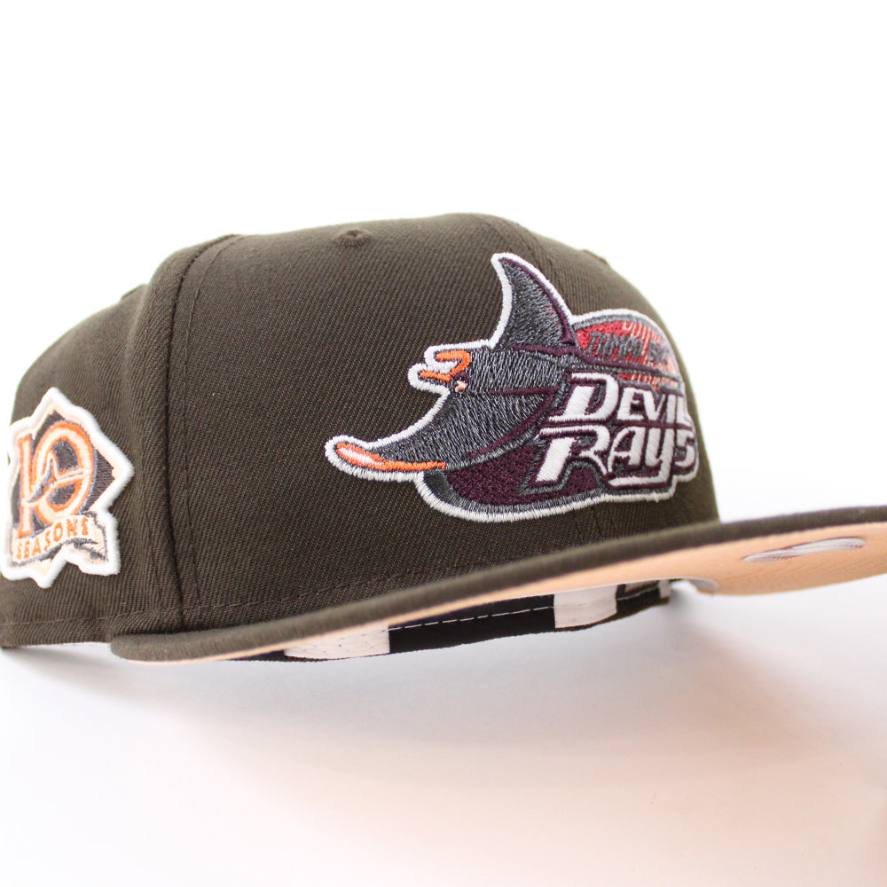 Tampa Bay Devil Rays 10th Season New Era 59Fifty Fitted Hat (GITD Waln ...