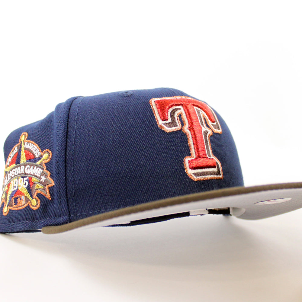 Texas Rangers 1995 All Star Game New Era 59FIFTY Fitted Hat (oceanside Walnut Gray Under BRIM) 7 3/4