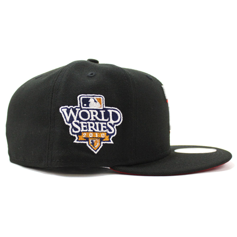 Texas Rangers 2010 World Series New Era 59Fifty Fitted Hat (Black Red ...