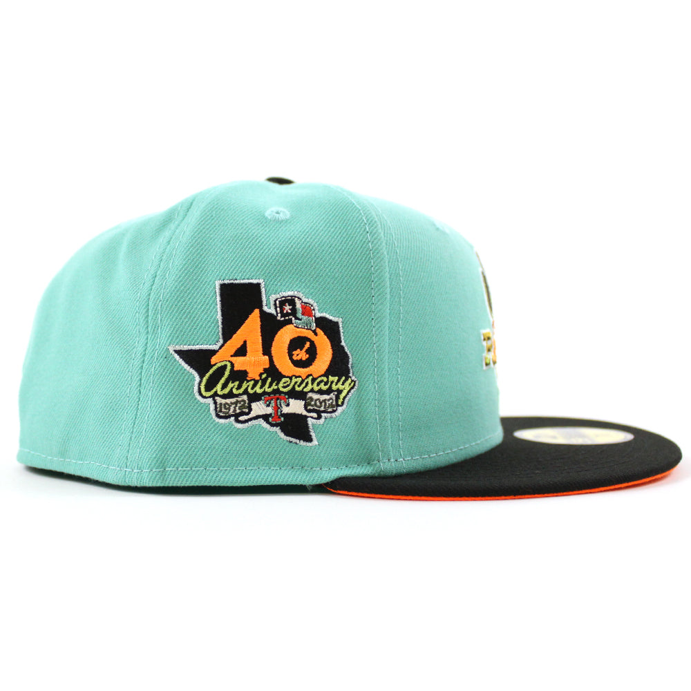 Men's New Era White/Green Texas Rangers 40th Anniversary Watermelon Lolli  59FIFTY Fitted Hat 
