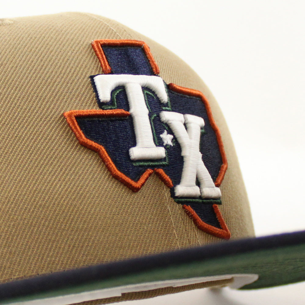 Texas Rangers Inaugural Season New Era 59Fifty Fitted Hat (GITD Khaki ...