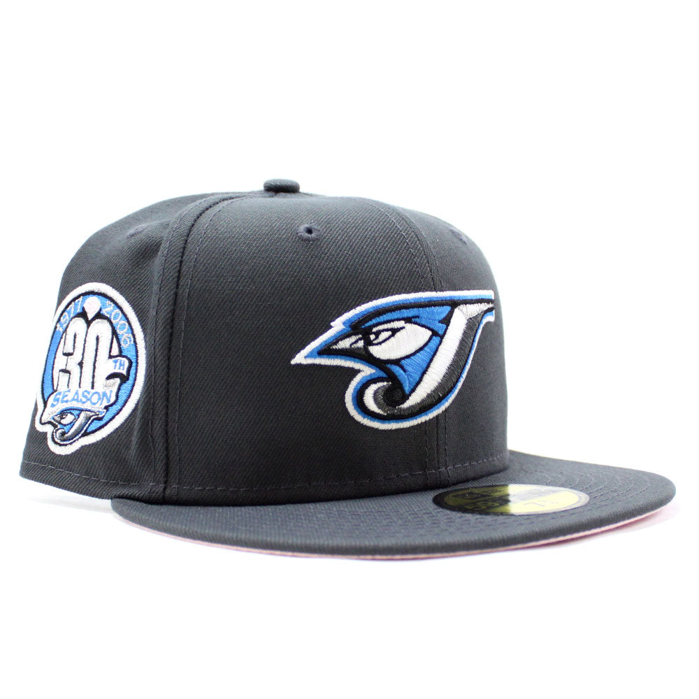 Toronto Blue Jays 30TH Anniversary New Era 59Fifty Fitted Hat (Grey Pink  Under Brim)