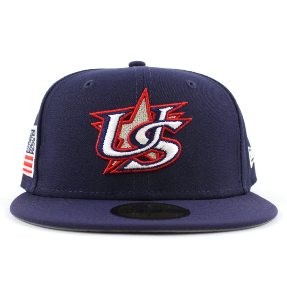 USA 2023 World Baseball Classic (WBC) New Era 59Fifty Fitted Hat (Navy Grey  Under Brim)