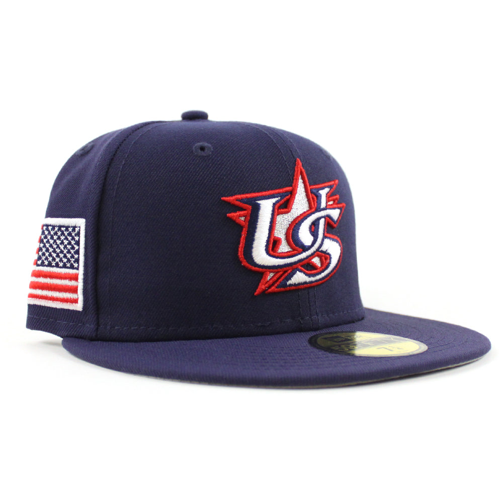 Wbc Baseball Cap USA 2023 World Baseball Classic (WBC) New Era 59Fifty Fitted Hat (Navy ...