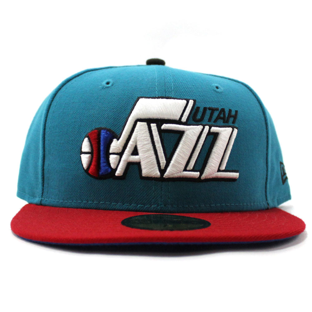 Utah Jazz TC-SPLATTER White-Team Color Fitted Hat by UNK