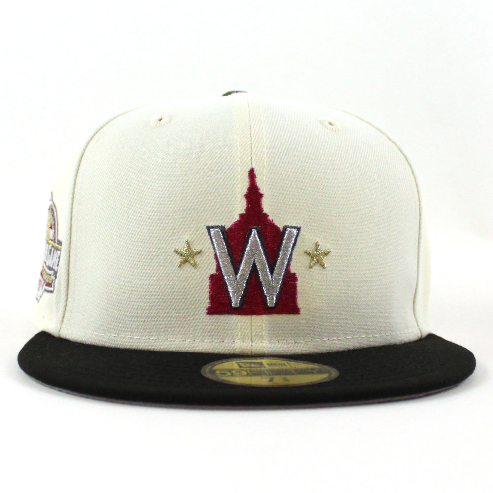 New Era 59FIFTY Washington Nationals 2008 Inaugural Season '9-5' Fitted Hat 7 1/4 / Chrome White/Black