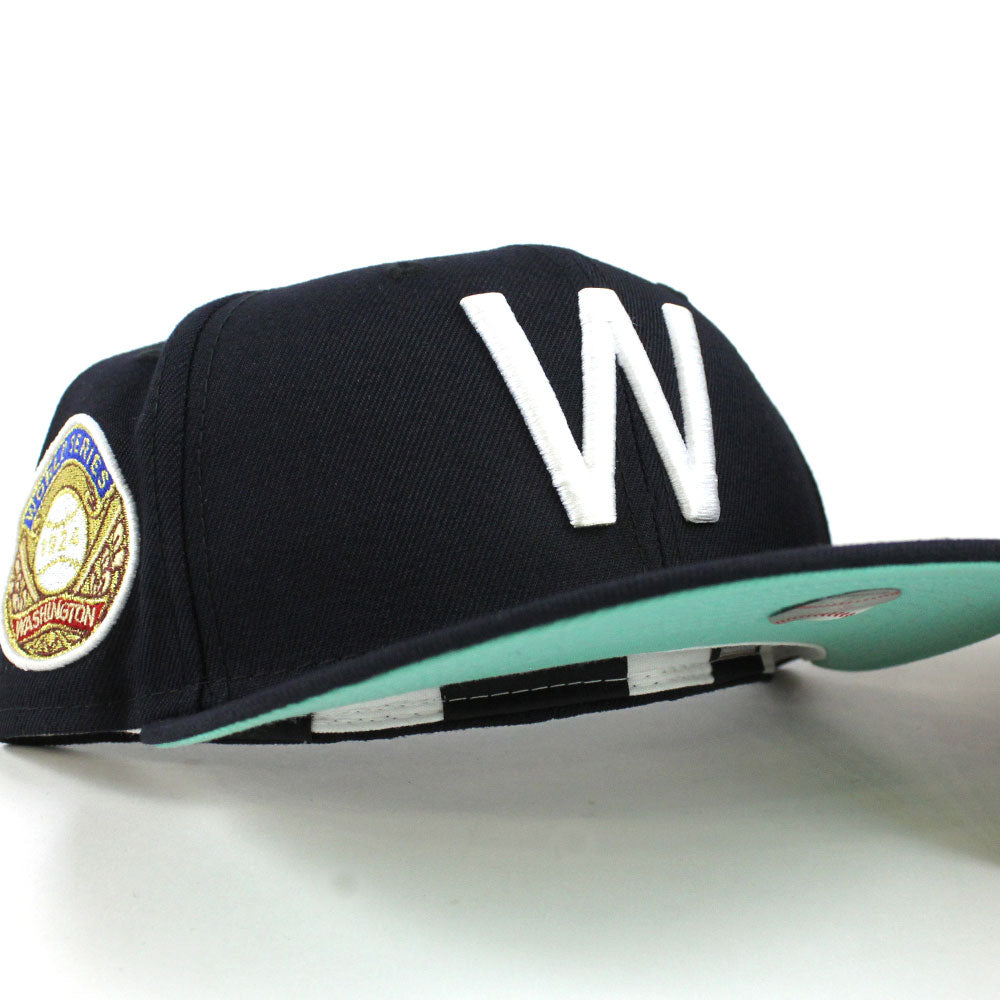 New Era 59Fifty Washington Senators Hat - Stone, Navy – Hat Club