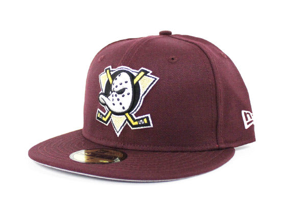 New Era NHL Anaheim Ducks Maroon 59fifty Fitted Cap Limited Edition Mens