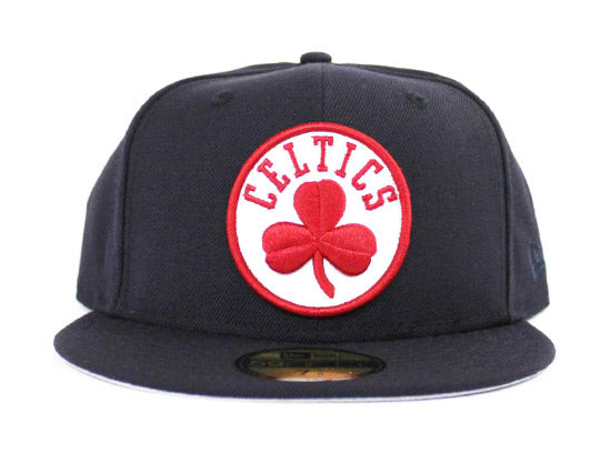 BOSTON CELTICS New Era 59Fifty Fitted Hat Red Sox Color Way Navy Red Gray Under Brim