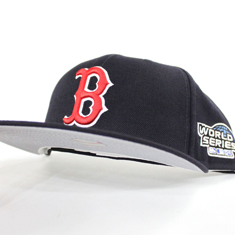 Boston Red Sox 2004 World Series 59FIFTY New Era Fitted Hats (Navy Gray Under BRIM) 7 1/2