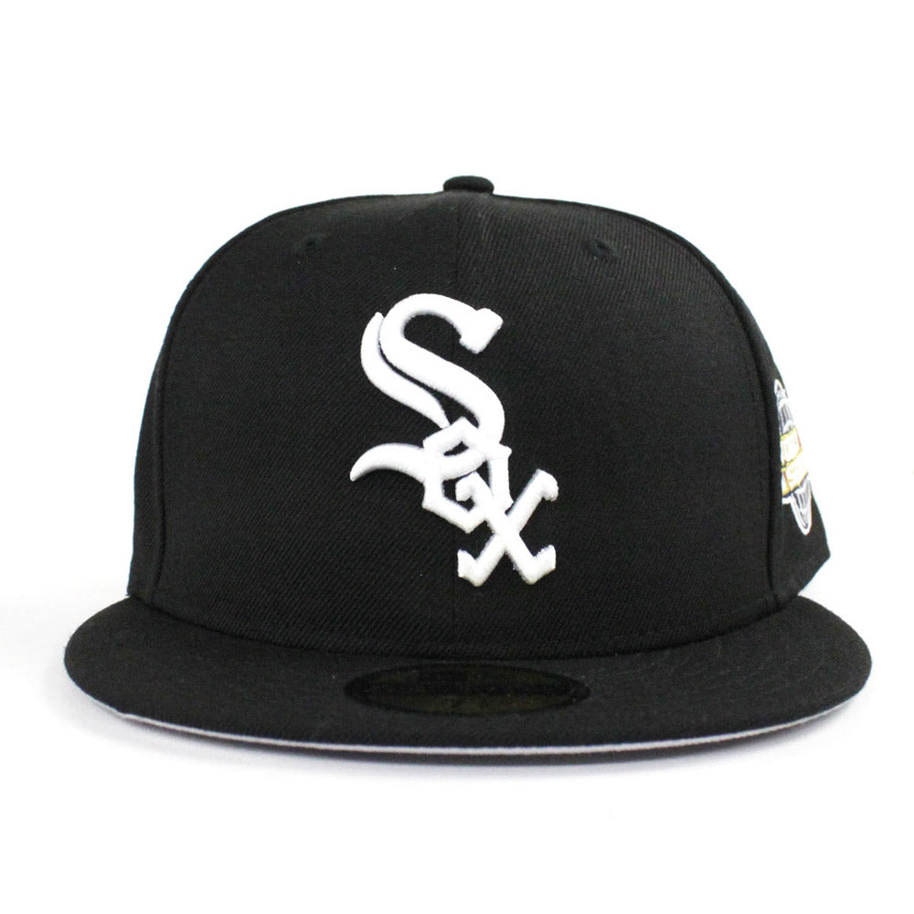 Chicago White Sox New Era Fitted 59FIFTY Hats (2005 World Series Patch Gray Under BRIM) ‚Äì Whitesox Side Patch Fitteds ‚Äì Custom 59FIFTY Caps 7 7/8