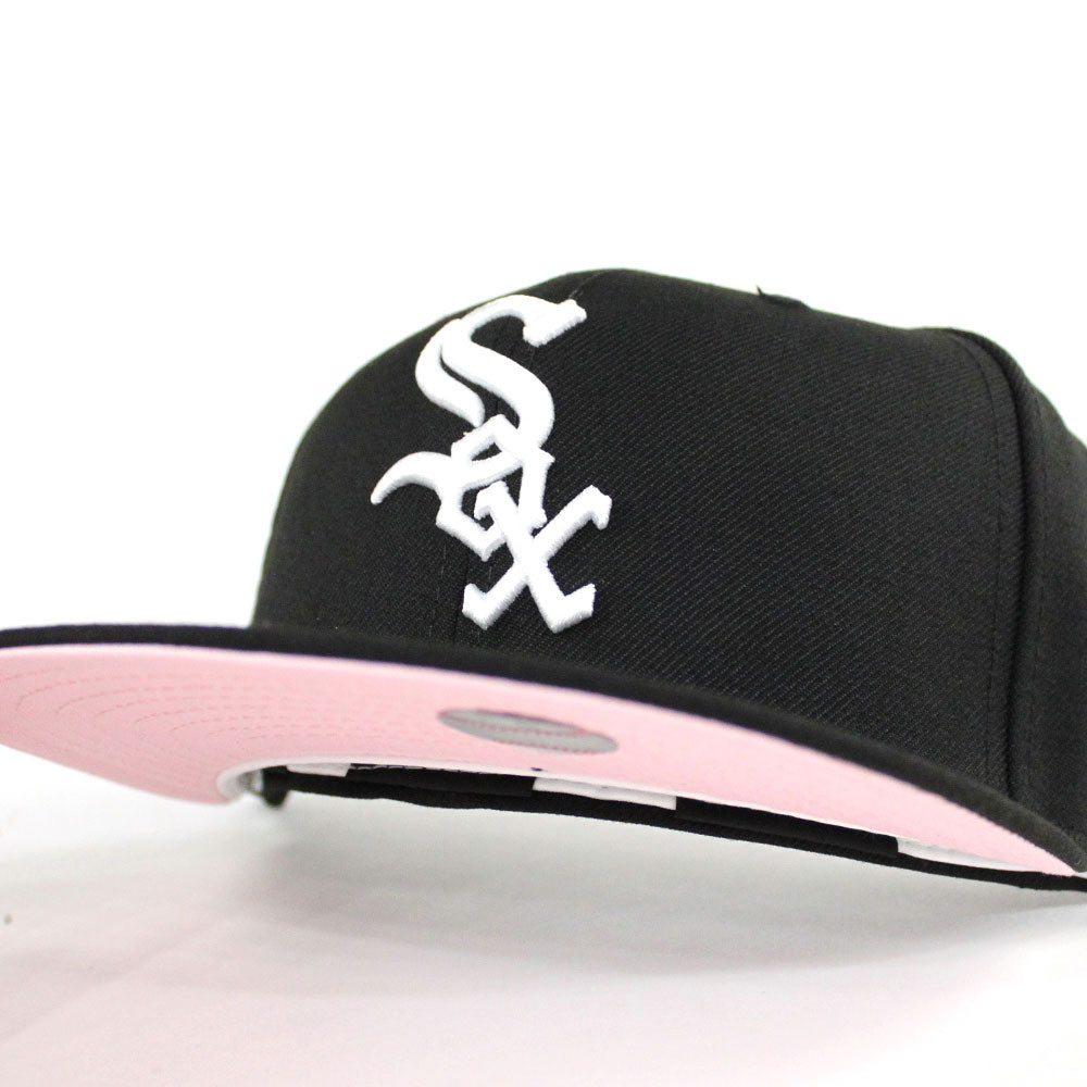 Chicago White Sox New Era 59Fifty Fitted Hat (Team Color Pink Under Brim) Pink Under Visor New