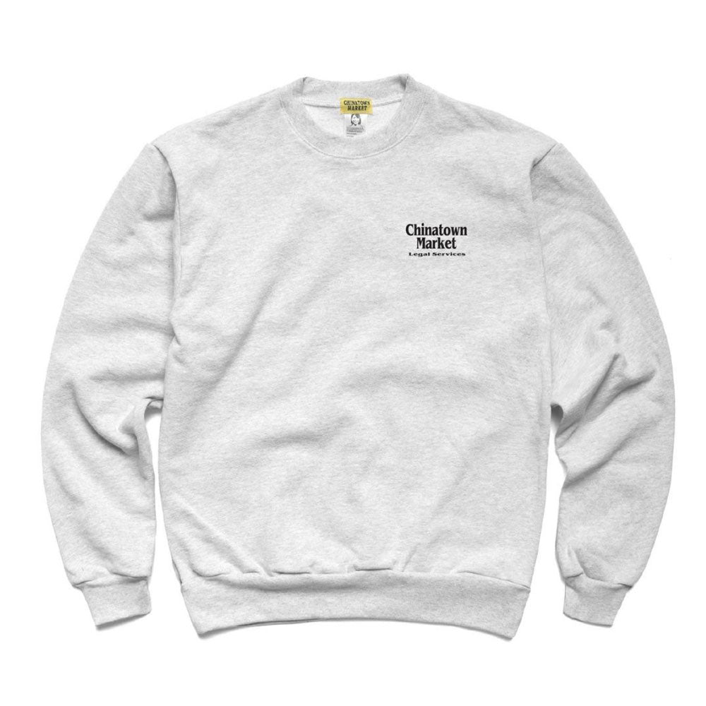 Chinatown Market LEGAL SERVICES CREWNECK (Gray) - The Chinatown