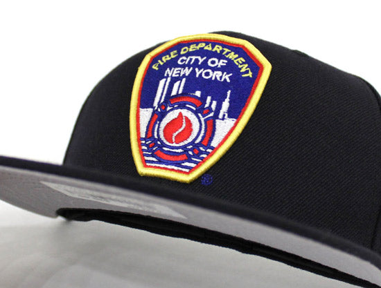 FDNY Shield New Era 59Fifty Fitted Hats (New York City Fire Department Gray  Under Brim)