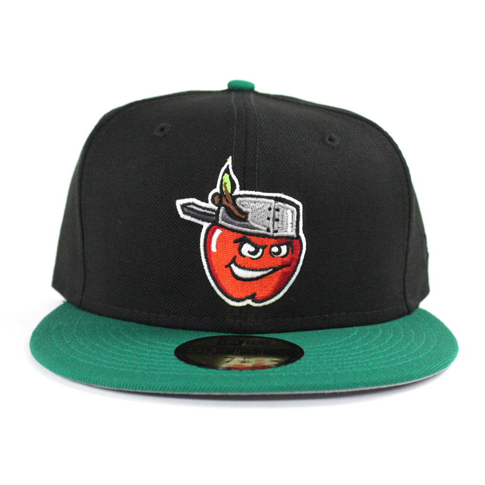 Fort Wayne TinCaps New Era 59Fifty Fitted Hat Black Green Gray Under ECAPCITY