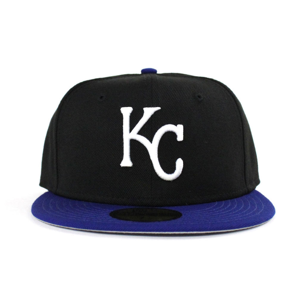 Men's New Era Stone/Royal Kansas City Royals Retro 59FIFTY Fitted Hat