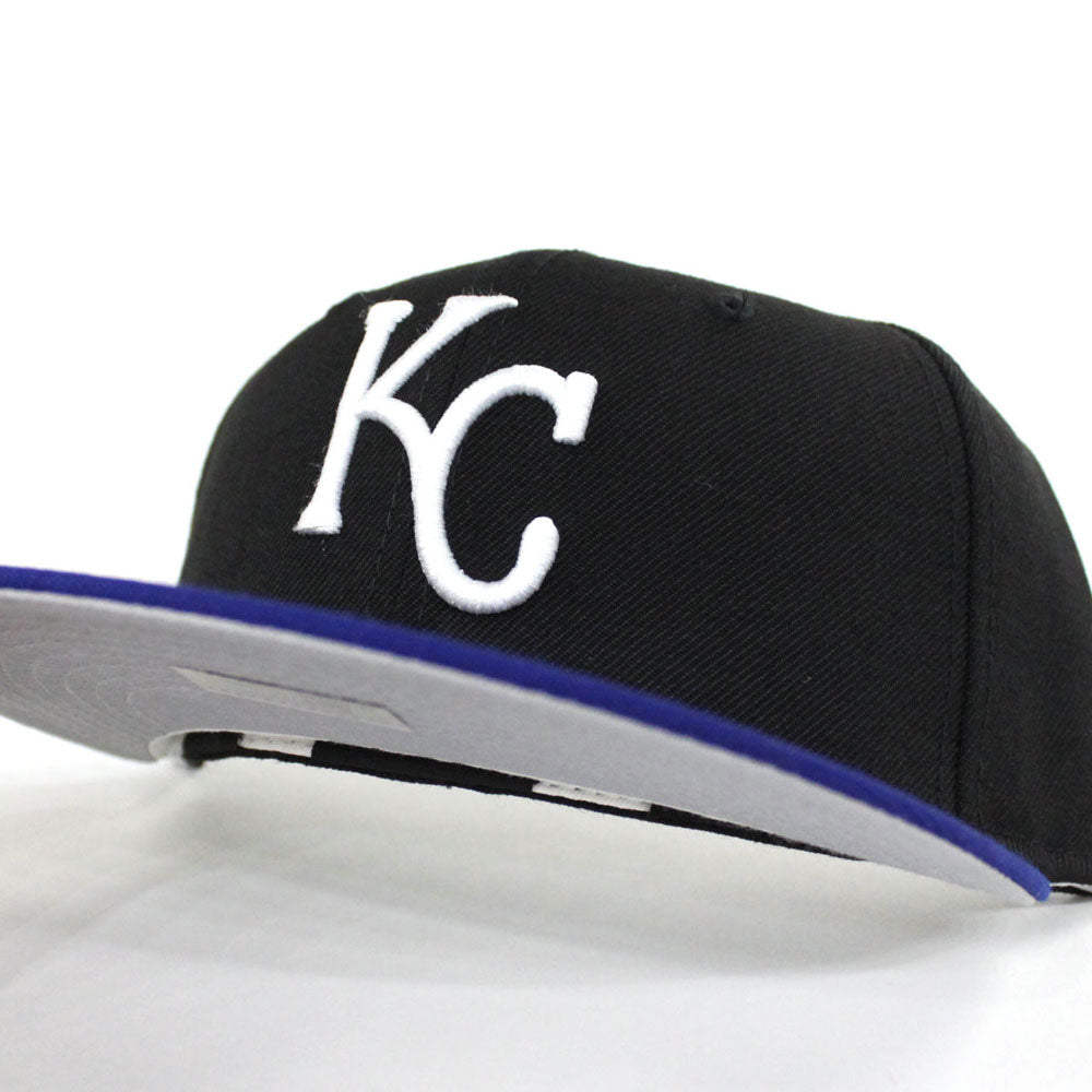 New Era, Accessories, New Era 59fifty Kansas City Royals Fitted Hat Size  7 58 Grey Uv 4th Side Patch