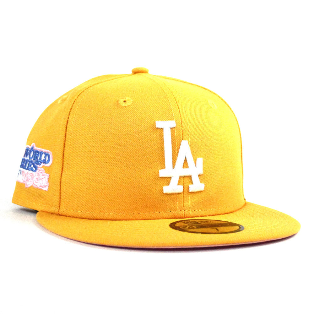 Los Angeles Dodgers New Era 1981 World Series Fashion Color Undervisor  59FIFTY Fitted Hat - Pink