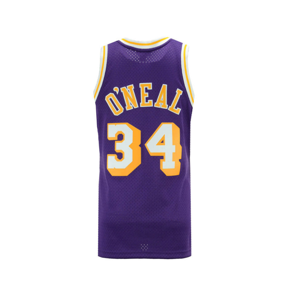 Mitchell and Ness LA Lakers Men's Mitchell & Ness 2002-03 Shaquille O'Neal  #34 Replica Swingman Alt Jersey White